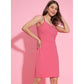 Marvellous Women's Polyester Lycra Solid Shoulder Straps Dress