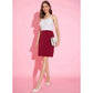 Marvellous Women's Polyester Lycra Color Blocking Shoulder Straps Dress
