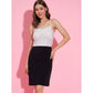Marvellous Women's Polyester Lycra Color Blocking Shoulder Straps Dress