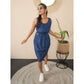 Sizzling Women's Denim Solid Sleeveless Dress