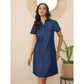 Sizzling Women's Denim Solid Sleeveless Dress