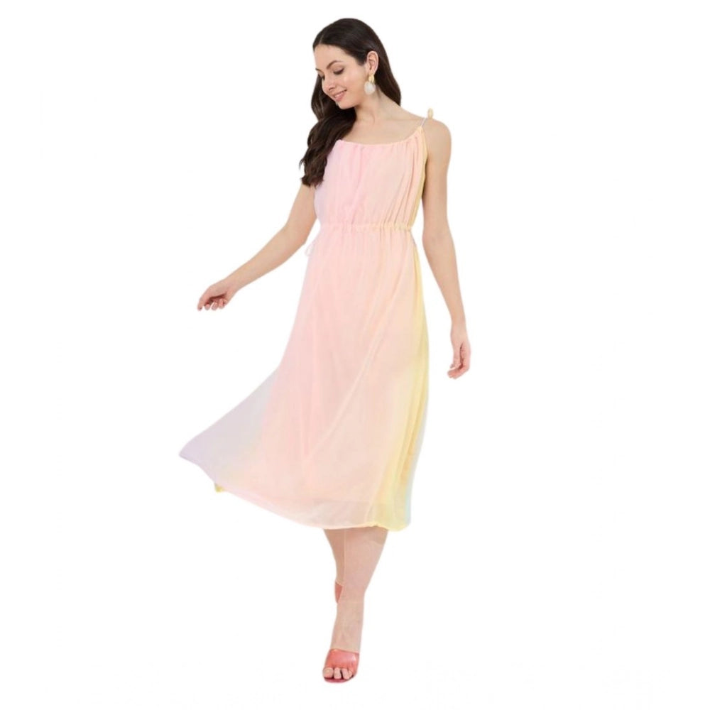 Marvellous Women's Georgette Ombre Sleeveless Dress