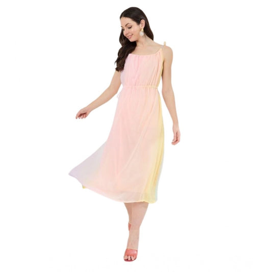 Marvellous Women's Georgette Ombre Sleeveless Dress