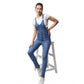 Amazing Women's Denim Lycra Solid Buttoned Dungaree