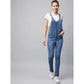 Amazing Women's Denim Lycra Solid Buttoned Dungaree