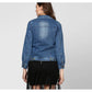 Lovely Women's Denim Washed Long Sleeves Jacket