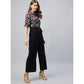 Voguish Women's Polyester Floral Short Sleeve Jumpsuit