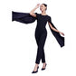 Marvellous Women's Polyeter Solid Cape Sleeve Jumpsuit