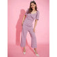 Sizzling Women's Polyester Lycra Solid Puff Sleeve Jumpsuit