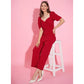Sizzling Women's Polyester Lycra Solid Puff Sleeve Jumpsuit