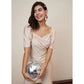 Sizzling Women's Polyester Shimmer Self Design Short Sleeve Jumpsuit