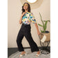 Amazing Women's Polyester Floral Half Sleeves Jumpsuit