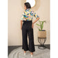 Amazing Women's Polyester Floral Half Sleeves Jumpsuit