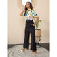 Amazing Women's Polyester Floral Half Sleeves Jumpsuit