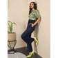 Amazing Women's Polyester Floral Half Sleeves Jumpsuit