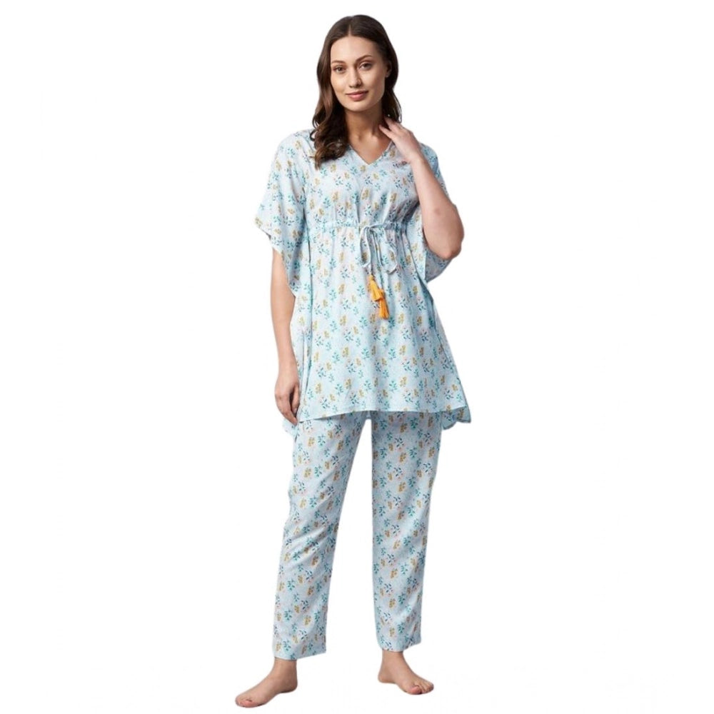 Marvellous Women's Rayon Floral Kaftan Sleeve Kaftan Sets