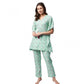 Marvellous Women's Rayon Floral Kaftan Sleeve Night Suit