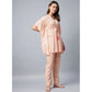 Marvellous Women's Rayon Tie And Dye Kaftan Sleeve Night Suit