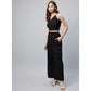 Marvellous Women's Cotton Linen Solid Sleeveless Crop Top and Palazzo Set