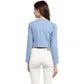 Versatile Women's Denim Ruffled Long Sleeves Shrug