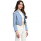 Versatile Women's Denim Ruffled Long Sleeves Shrug
