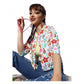 Elegant Women's Polyester Floral 3-4th Sleeves Shrug