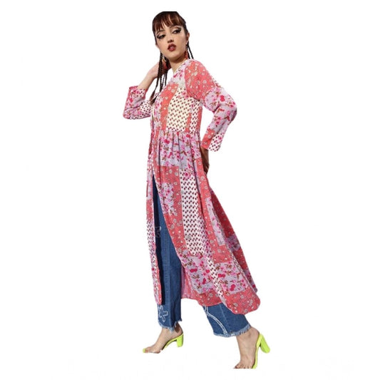 Ravishing Women's Polyester Floral Long Sleeves Shrug