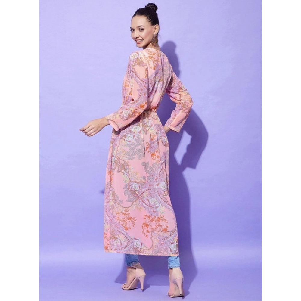 Ravishing Women's Polyester Floral Long Sleeves Shrug