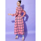 Ravishing Women's Polyester Check Long Sleeves Shrug