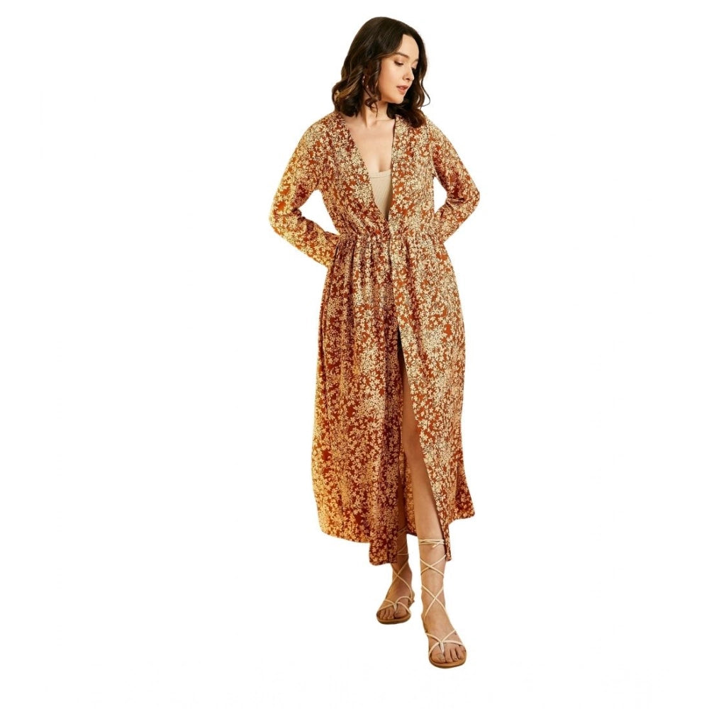 Ravishing Women's Polyester Floral Long Sleeves Shrug