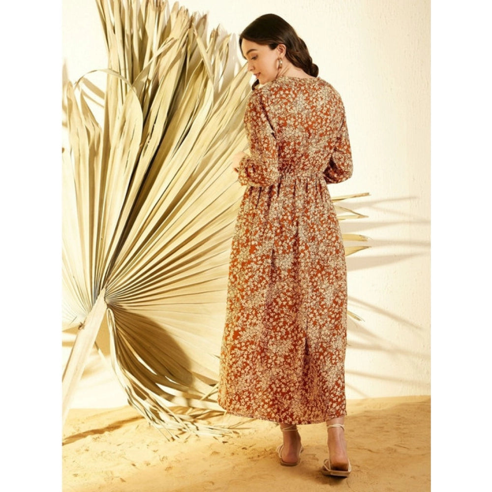Ravishing Women's Polyester Floral Long Sleeves Shrug