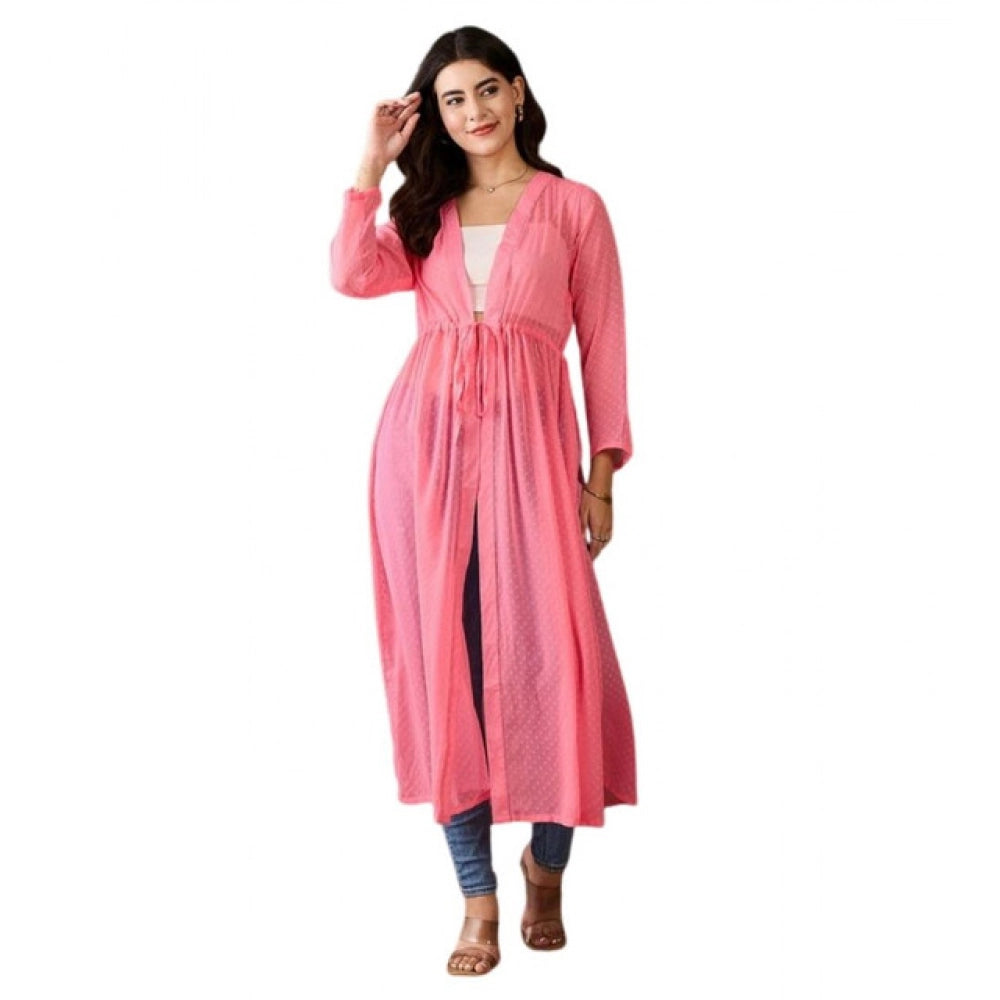 Ravishing Women's Chiffon Self Design Long Sleeves Shrug