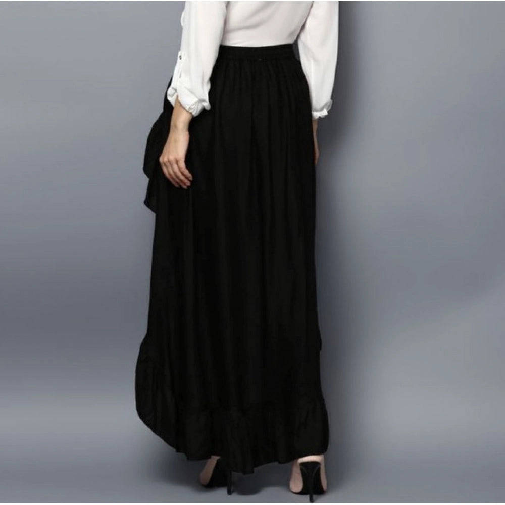 Gorgeous Women's Rayon Ruffled Elasticated Skirt