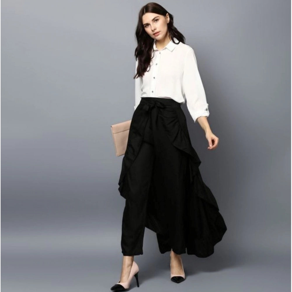 Gorgeous Women's Rayon Ruffled Elasticated Skirt