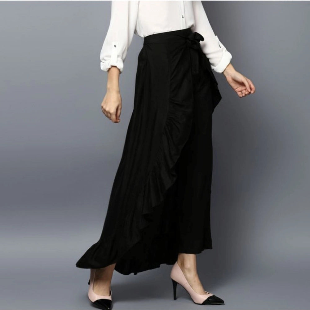 Gorgeous Women's Rayon Ruffled Elasticated Skirt