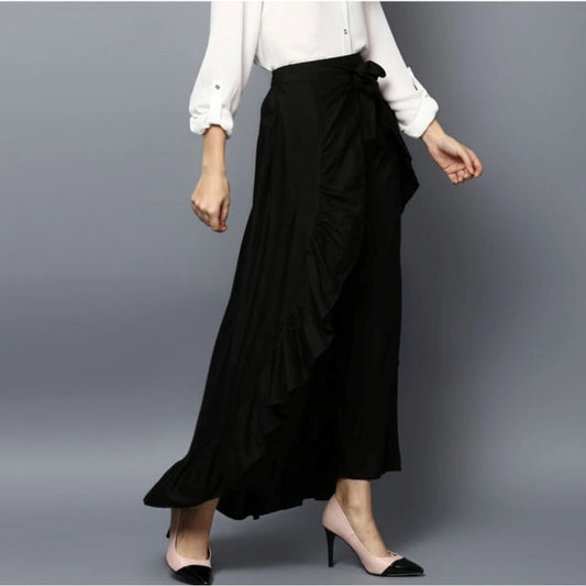 Gorgeous Women's Rayon Ruffled Elasticated Skirt