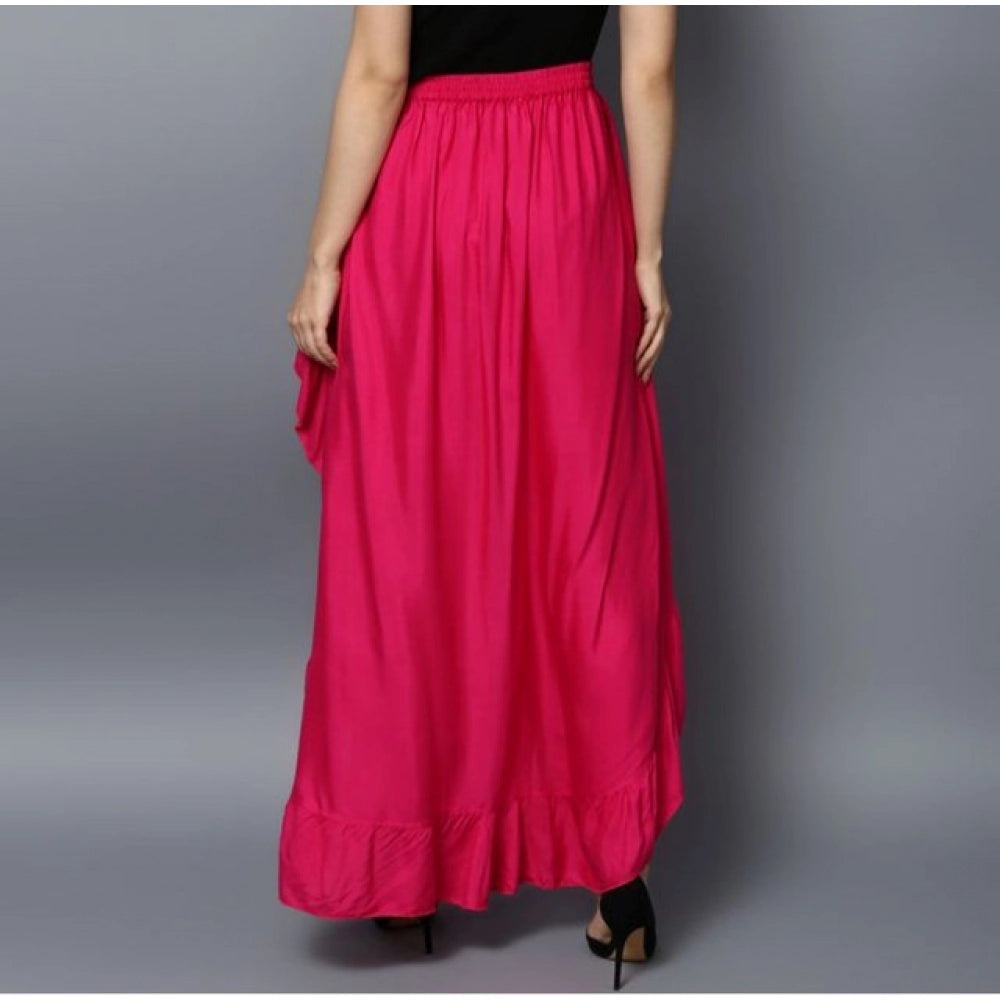Gorgeous Women's Rayon Ruffled Elasticated Skirt