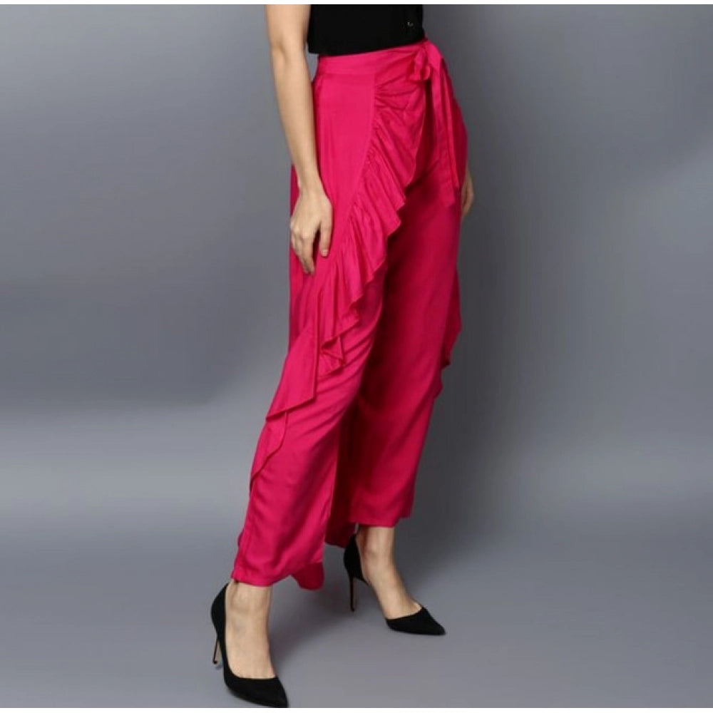Gorgeous Women's Rayon Ruffled Elasticated Skirt