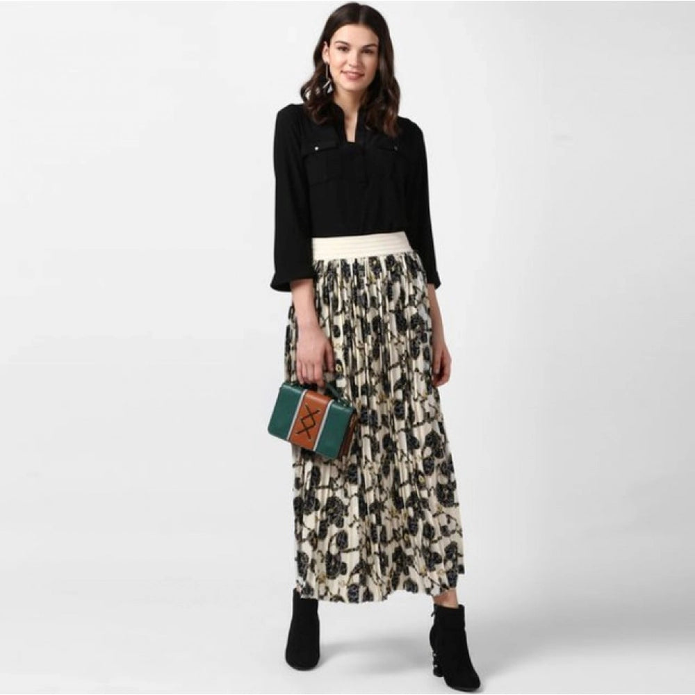 Marvellous Women's Georgette Chain Print Elasticated Skirt