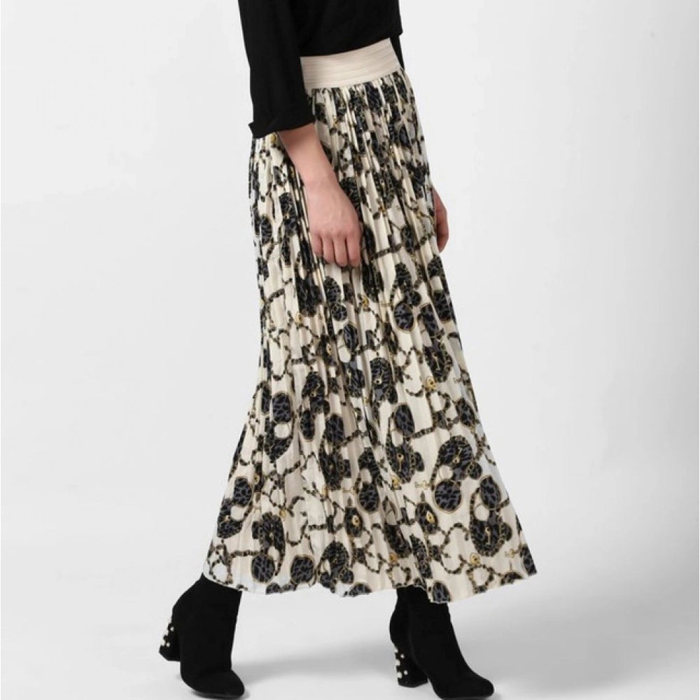 Marvellous Women's Georgette Chain Print Elasticated Skirt