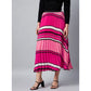 Voguish Women's Satin Pleated Elasticated Skirt