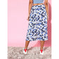 Elegant Women's Polyester Floral Side Zip Skirt