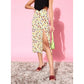 Elegant Women's Polyester Floral Side Zip Skirt