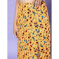 Elegant Women's Polyester Floral Side Zip Skirt