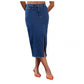 Marvellous Women's Denim Lycra Solid Button Skirt