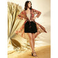 Ravishing Women's Polyester Spandex Solid Side Zip Skirt