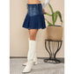 Magnificent Women's Denim Washed Buttoned Skirt