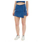 Ravishing Women's Denim Lycra Solid Zip Closure Skorts