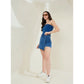 Ravishing Women's Denim Lycra Solid Zip Closure Skorts