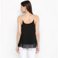 Lovely Women's Polyester Embellished Shoulder Straps Top